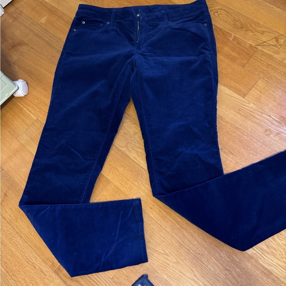 GAP blue velvet pants